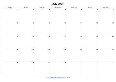 Printable Calendar Large Squares at Pamela Simmons blog