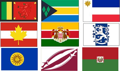 Random country flags in the style of others : r/vexillology