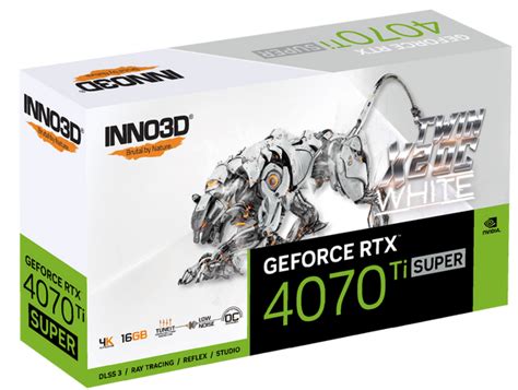 INNO3D GeForce RTX 4070 Ti Super Twin X2 OC White 16GB Nvidia Graphic ...