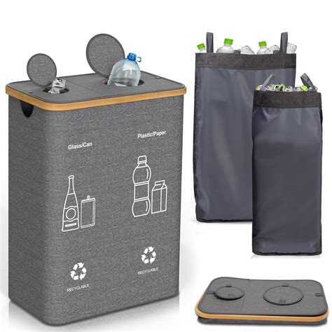 Amazon.com: HOTOIQ Recycling Bin, Recycling Bin for Kitchen Home,Double ...