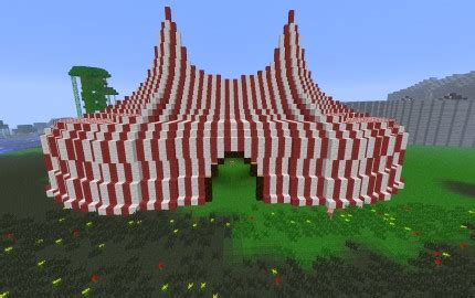 Minecraft Circus Tent Tutorial 的图像结果