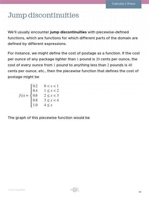 Image result for Calculus Jump Discontinuity