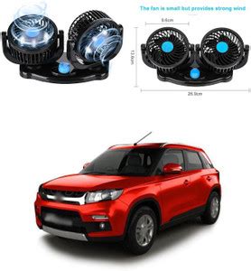 PECUNIA 12V Car Fans Cooling Air Fan Powerful Dashboard Electric Car ...