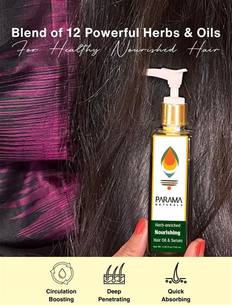 Herb-enriched Nourishing Hair Oil & Serum - Parama Naturals