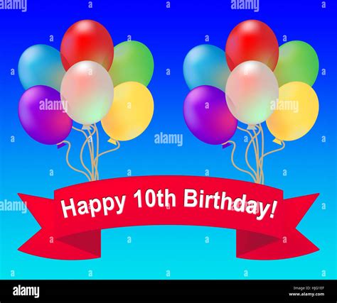 Happy 10th birthday hi-res stock photography and images - Alamy