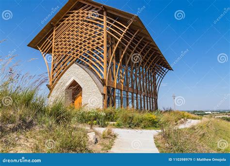 Diagonal Side Elevation Photo of the Holy Family Shrine Gretna Nebraska Stock Image - Image of ...