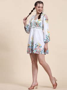 Deshi Girl Women A-line Multicolor Above Knee/Mid Thigh Length Dress ...