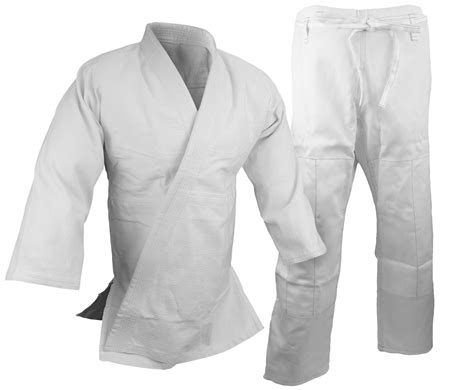 Buy Judo Gi Uniform Double Weave Kimono, Cut by Olympic Standards White ...