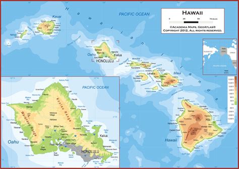 Printable Map Of Hawaii Islands