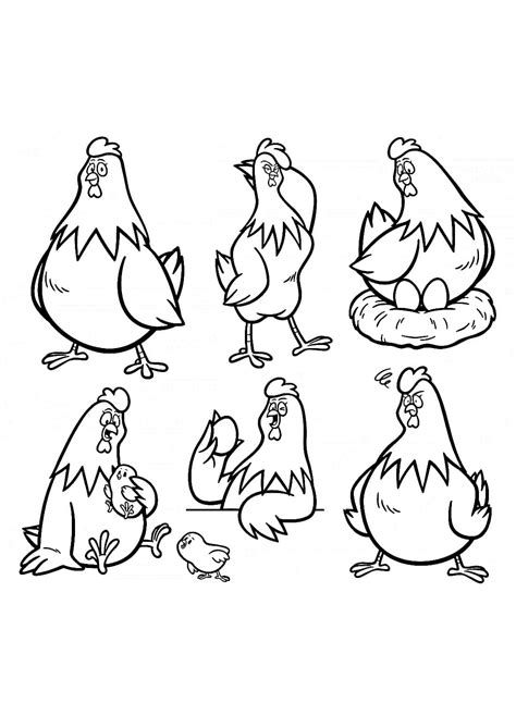 Hen Images coloring page - Download, Print or Color Online for Free