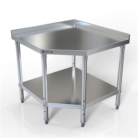 Corner Stainless Steel Work Tables Kitchen Work Table Food Prep Table