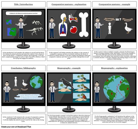 Evolution by natural selection storyboard Storyboard