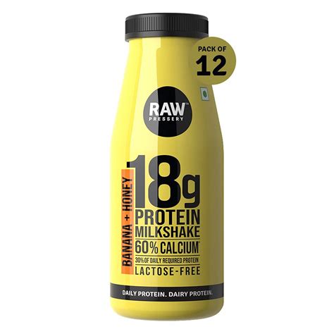 Raw Pressery Dairy Protein Milkshake, Banana Honey (12 x 200ml ...
