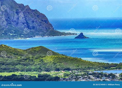 Colorful Chinaman S Hat Island Kaneohe Bay Mountain Oahu Hawaii Stock ...