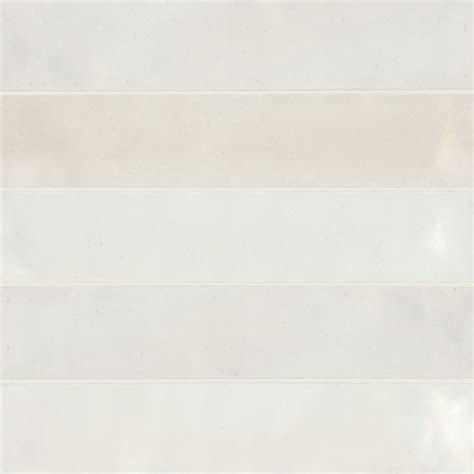 Celine 2.5" x 12" Glossy Porcelain Floor & Wall Tile in White ...