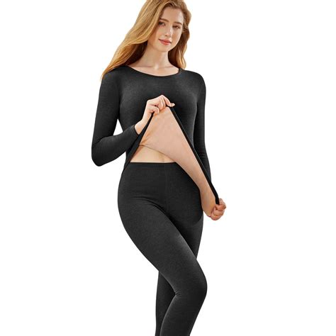 Women's Heavyweight Thermal Underwear Set Cold Weather Base Layer ...