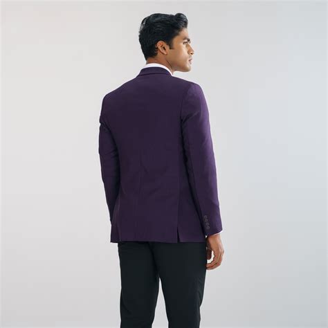 Mens Dark Purple Slim Fit Blazer – TwelveBd