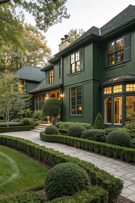 20+ Inspiring Green Exterior Paint Colors Ideas