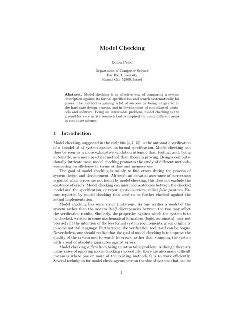 Image result for Model-Checking Examples