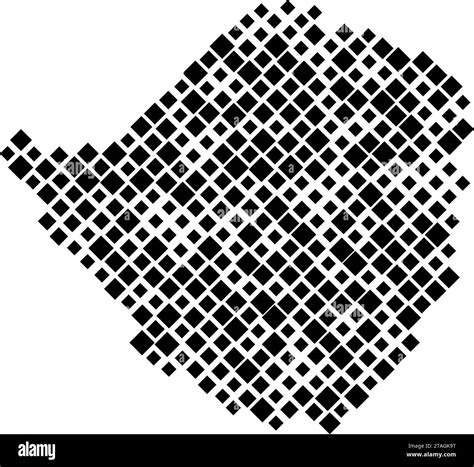 Zimbabwe map from pattern of black rhombuses of different sizes. Vector illustration Stock ...