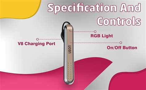 UBON Single Ear Bluetooth Headset with HD Mic, Business Class BT-75 ...