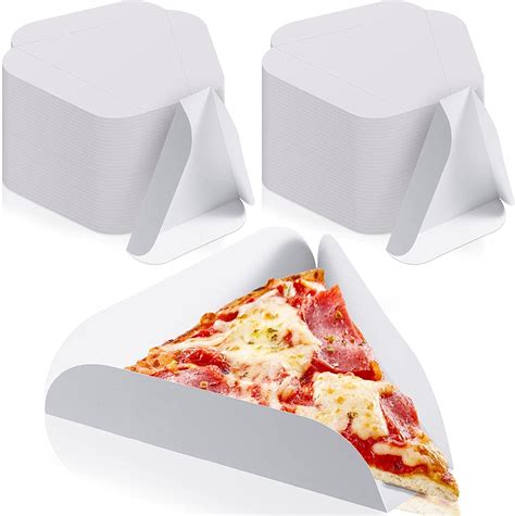 Amazon.com: 100 Pcs White Paperboard Single Pizza Slice Wedge Tray 8-1/ ...