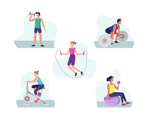 Different Types of Exercise Cartoon 的图像结果