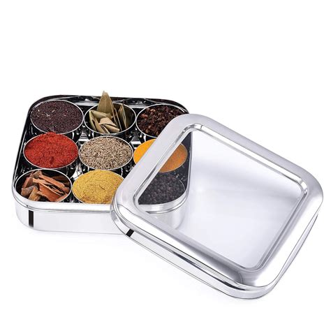 Buy Bird Man Tamil Nadu Product - Stainless Steel Square Shaped Spice ...
