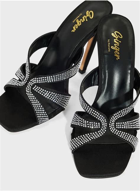 اشتري جينجر Embellished High Heel Mules في السعودية