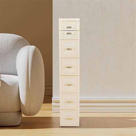 Large Capacity Bathroom Floor Cabinet Narrow Tall Slim Storage Sandwich ...