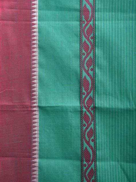 Turquoise Narayanpet Cotton Handloom Saree with Big Border Design No B ...