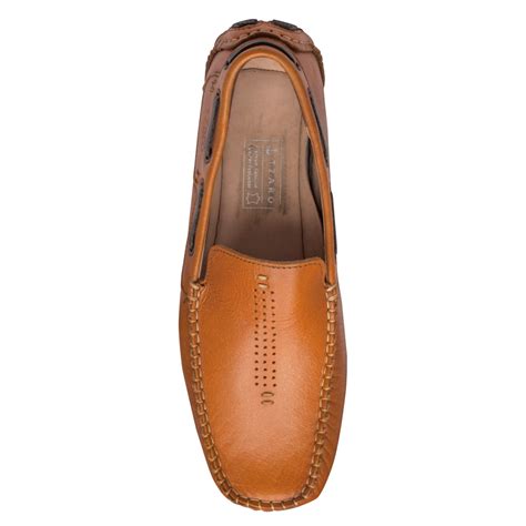 Buy Tan Color Leather Driving Shoes for Men Online - TZARO