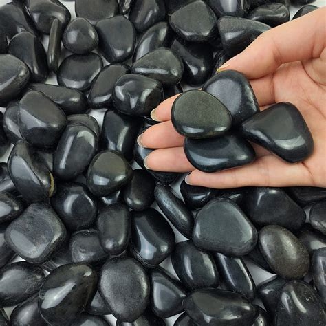 Amazon.com : FANTIAN 10 lb Small Black Pebbles for Plants, Polished ...