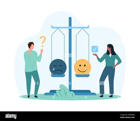 Satisfaction survey with emoji of customers mood from product or service experience. Tiny people ... - scale of happy face to sad