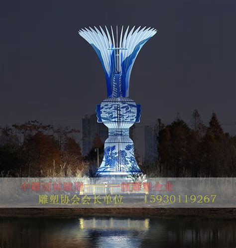 不锈钢灯光雕塑_河北瀚泽园林雕塑有限公司