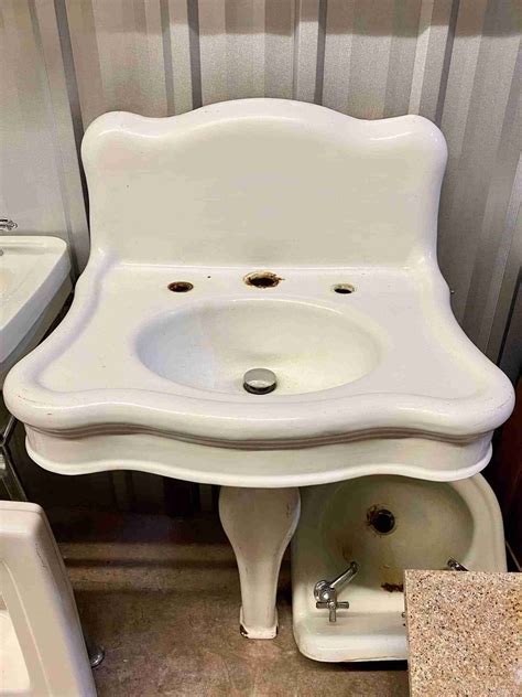 Antique Leg Pedestal Sink - Historic House Salvage