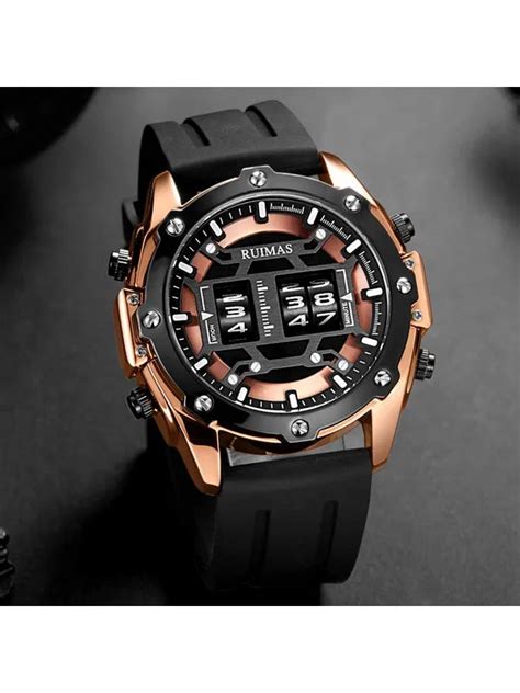 OVERFLY RUIMAS UNIQUE DRUM ROLL Luxury Digital Military Men's Watch (N ...