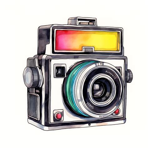 Premium AI Image | beautiful Polaroid camera clipart illustration