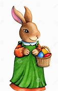 Image result for Cartoon Easter Bunny Girl with Basket