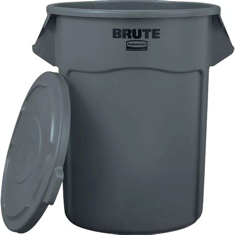 Rubbermaid Commercial Brute 44 Gal. Gray Trash Can With Lid | Do it Best