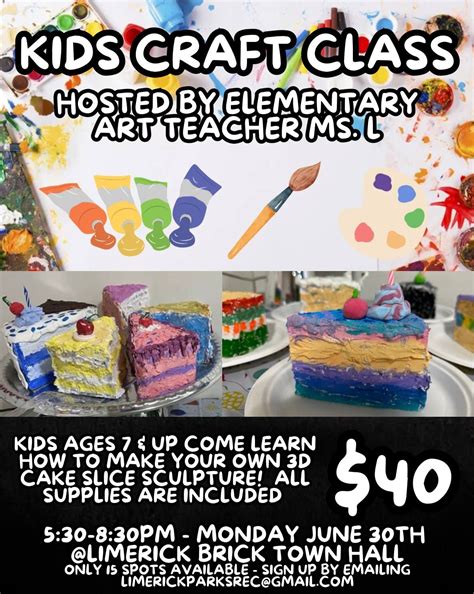 Art Class - 3D Cake Scuplture, Limerick Old Town Hall, 30 June 2025 ...