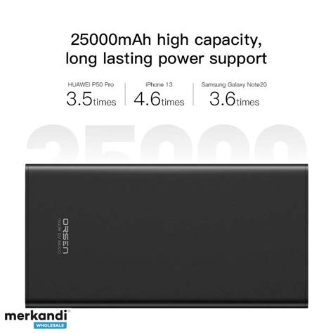 Power Bank 25000MAH PD20W ELOOP E43 black Li-polymer battery - Finland ...