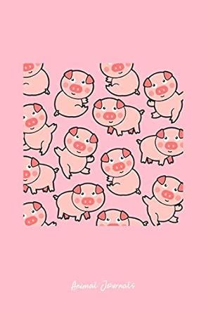 Animal Journals: Dot Grid Journal - Baby Pigs Piglets Pattern Cute Farm ...