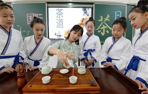 河北邯郸：茶文化进校园-人民图片网