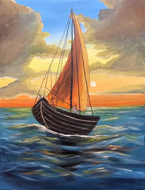 Sailing Towards The Sunset 2 - Original Art from West Country Galleries