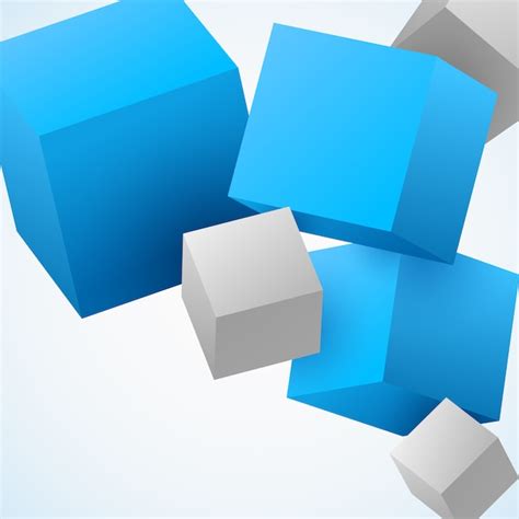 Abstract 3d cubes | Free Vector