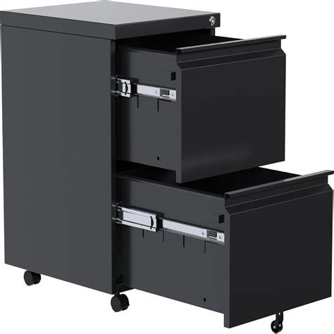 Studyset 2-Drawer File Cabinet On Wheels, Under Desk Metal Rolling ...