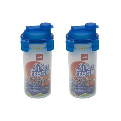 Cello Fit & Fresh R - 450 Sipper Set, 450ml, Set of 2 : Amazon.in: Home ...