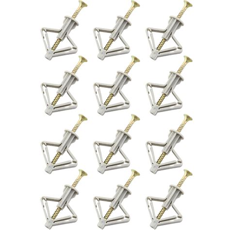 PSCCO 12PCS Drywall Anchor Kits, Hollow Wall Anchors with Screws, Wall ...