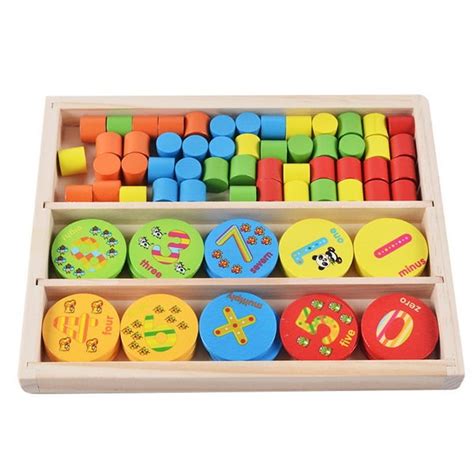 Extrokids Wooden Multifunctional Wafer Learning Box Toys for Kids - EK